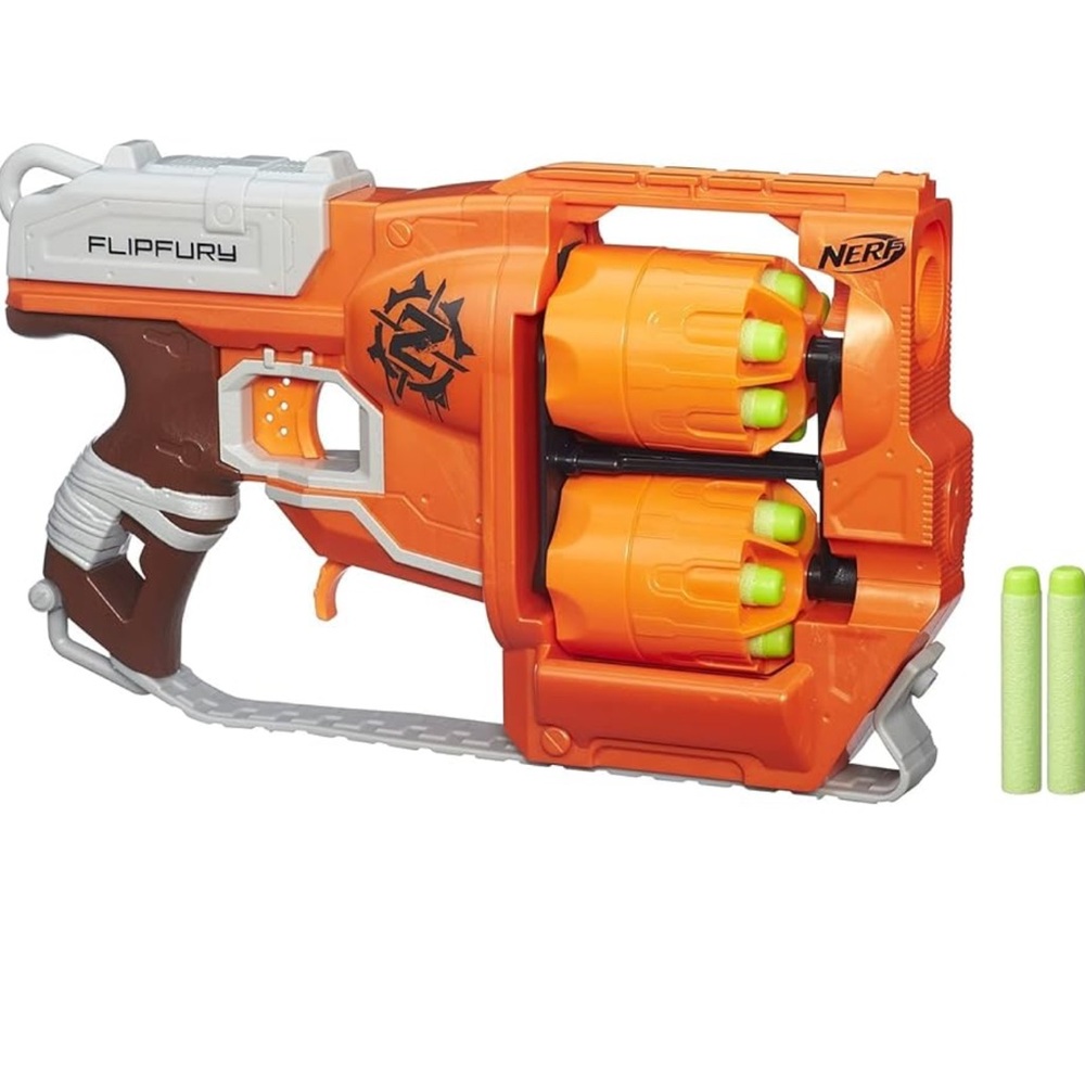 NERF Zombie Strike FlipFury Blaster (darts not included) LIKE NEW
